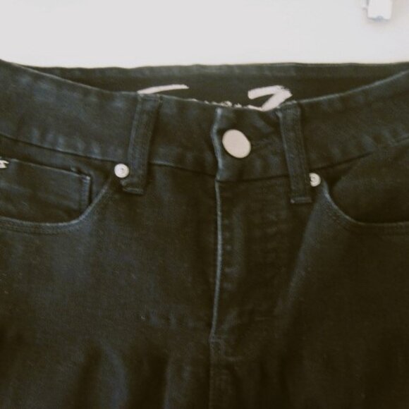 SEVEN 7-Womens Size 4 Black-High-Rise-Tummyless Skinny Jeans-5 Pockets-Spandex - Picture 1 of 10